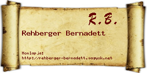 Rehberger Bernadett névjegykártya